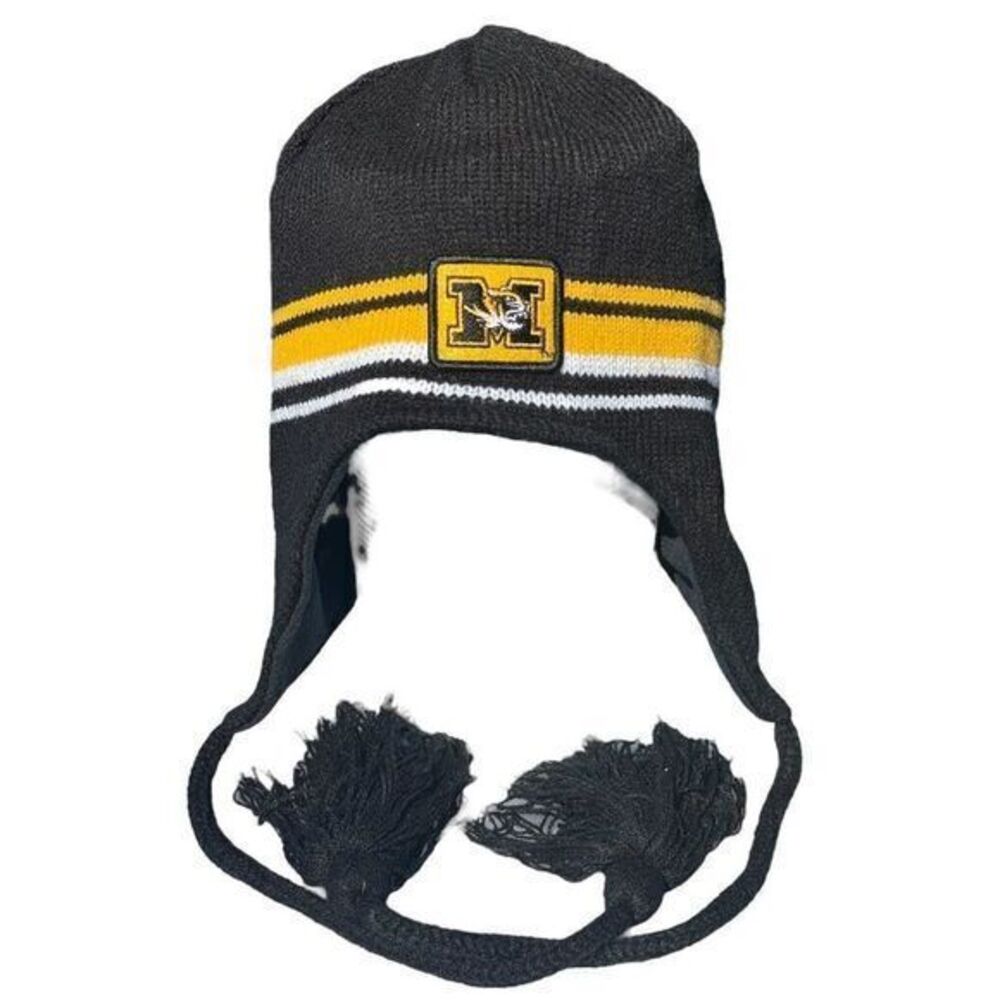 Columbia Omni Heat University of Missouri  "Mizzou" Tigers Tassel Beanie Hat Cap